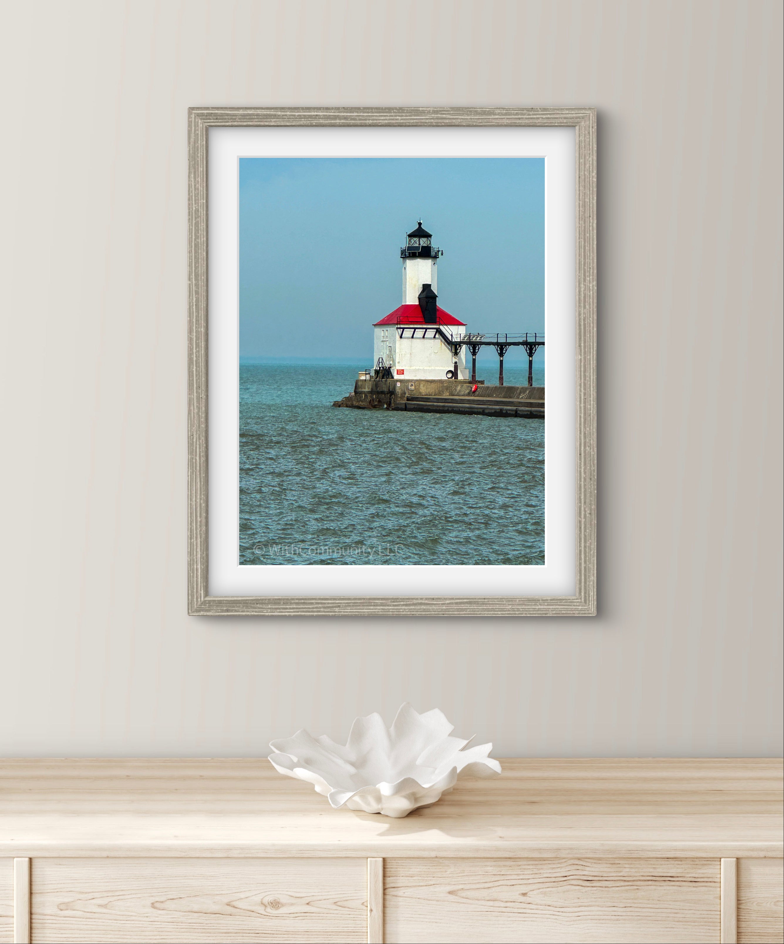 Michigan City Lighthouse Art Print – Archival Matte Paper