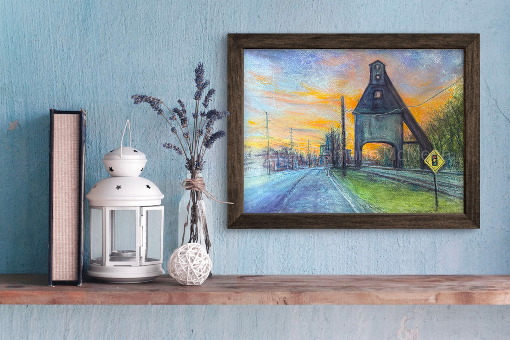 Last Light Of The Coaling Tower Art Print