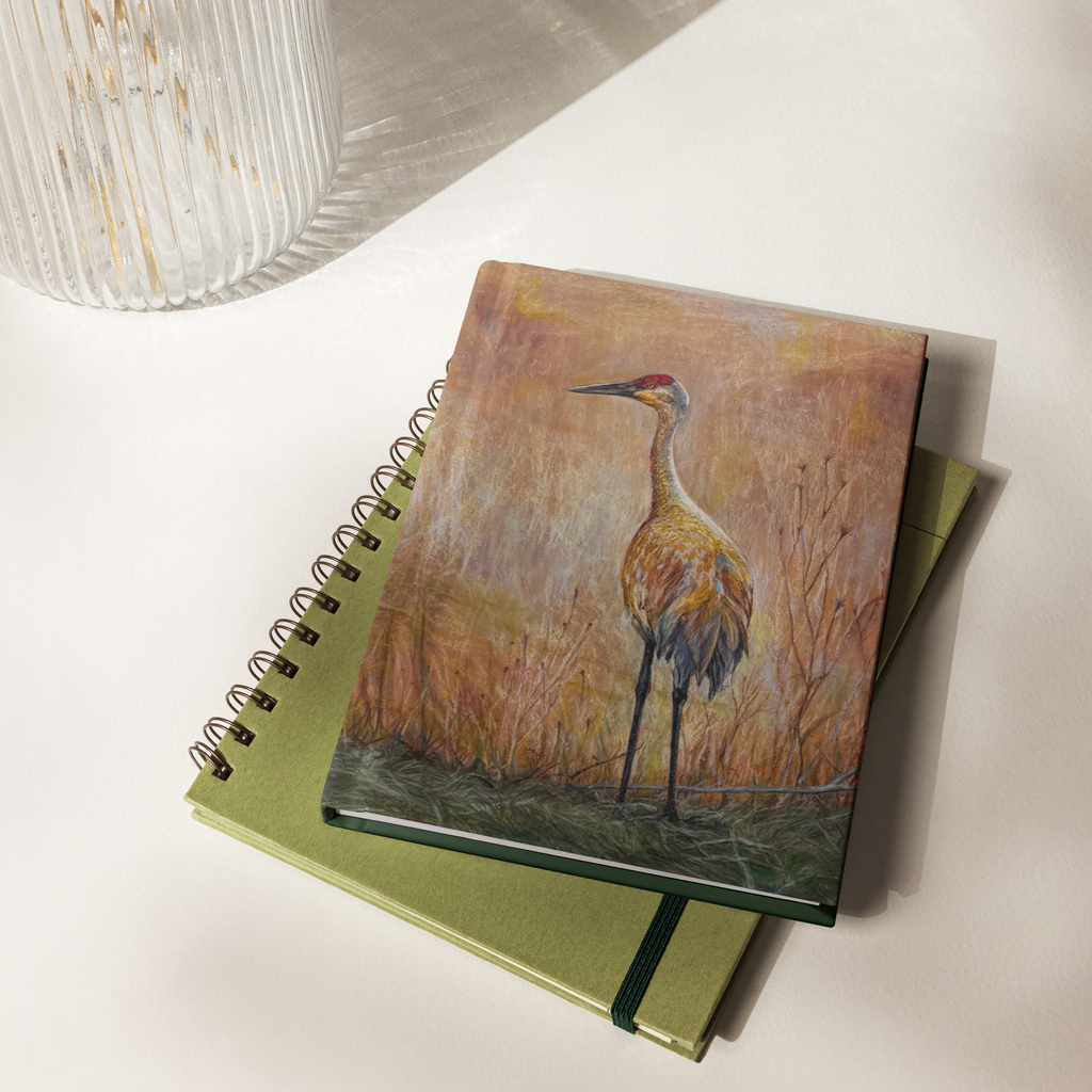 Golden Hour Crane Hardcover Journal