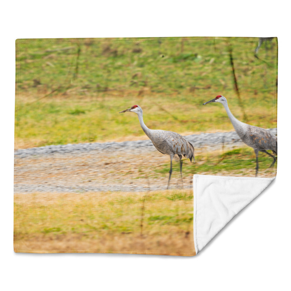 Sandhill Cranes In Harmony Throw Blanket
